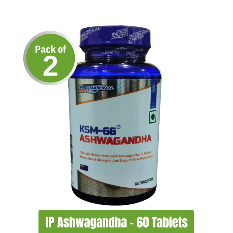 International Protein KSM-66 Ashwagandha – Pack of 2 (60+60 Tablets)