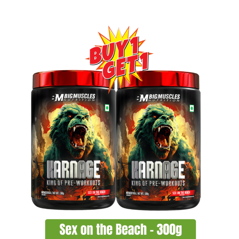 Bigmuscles Nutrition Karnage Pre-Workout - Sex on the Beach - 300g Buy 1 Get 1 Free