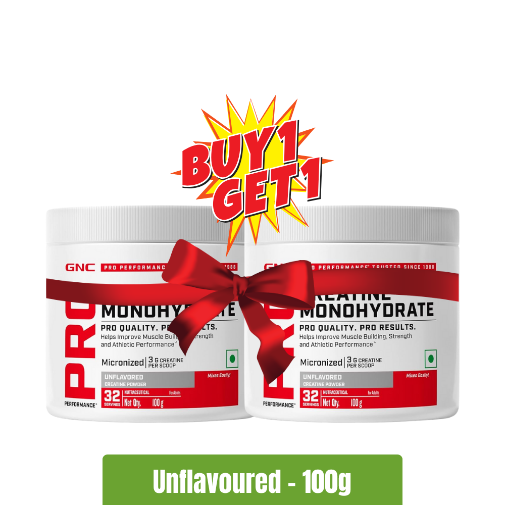 GNC Pro Performance Creatine Monohydrate 3000mg 100g - Unflavored - Buy 1 Get 1 Free