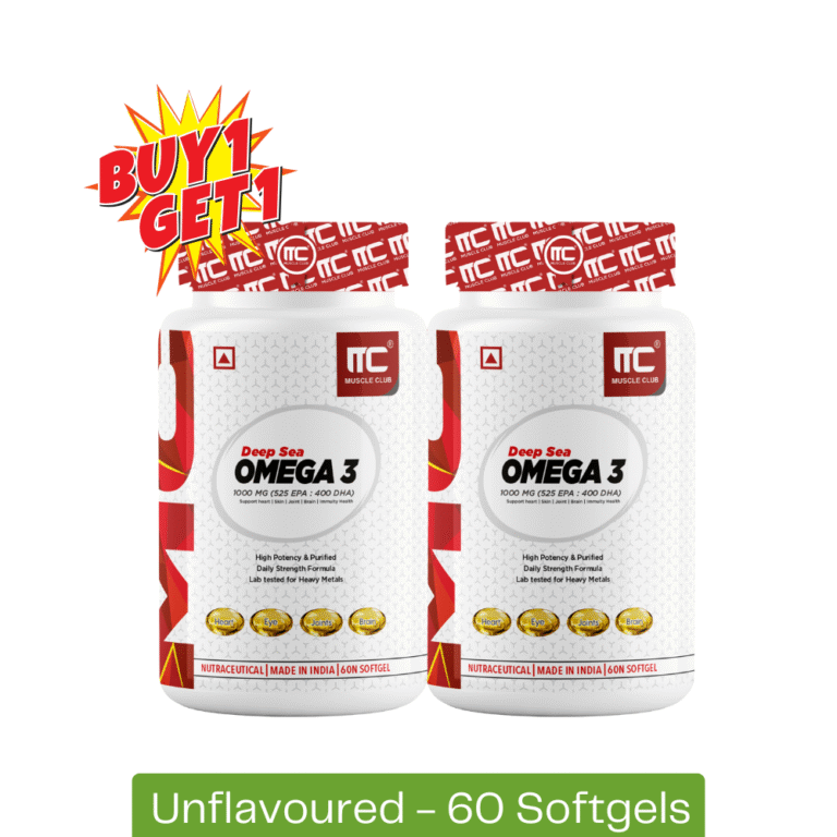 Muscle Club Deep Sea Omega 3 60 Softgel - Unflvoured Buy 1 Get 1 Free