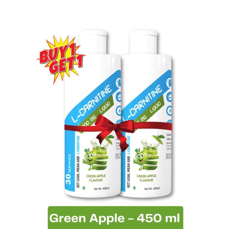 Muscle Club L-Carnitine 3000 mg Liquid - 450 ml - Green Apple - Buy 1 Get 1 Free
