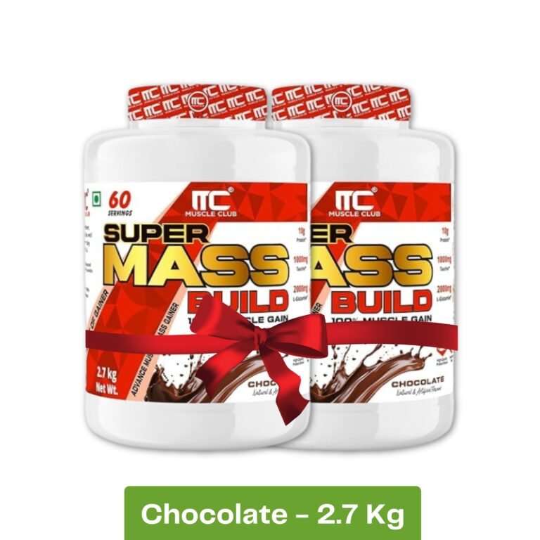 Muscle Club Super Mass Build Gainer - 2.7 Kg, Chocolate Buy 1 Get 1 Free