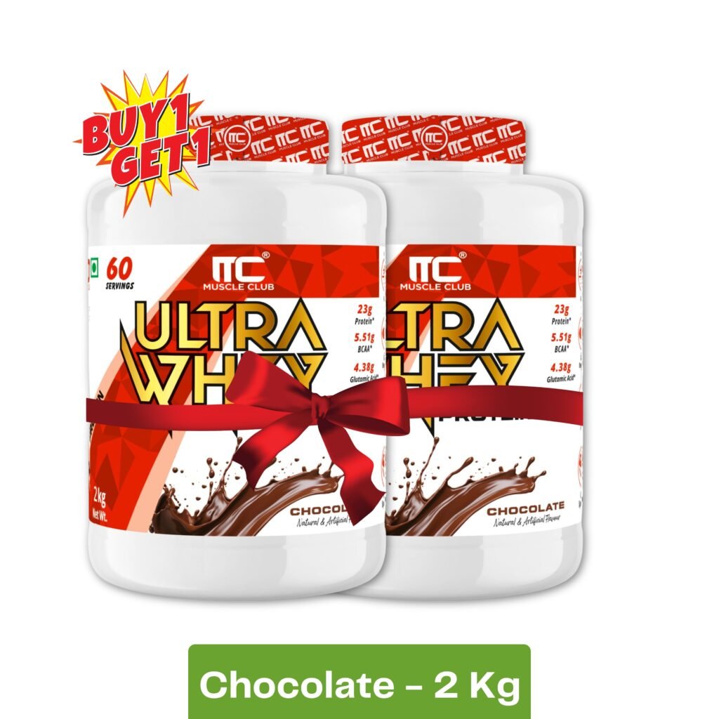 Muscle Club Ultra Whey Protein 2 Kg - Chocolate Buy 1 Get 1 Free