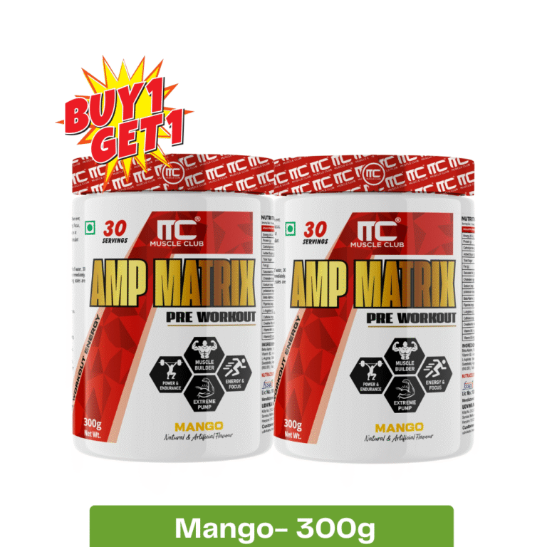 MuscleClub Amp Matrix Pre-workout _ 300g - Mango _ Buy 1 Get 1 Free