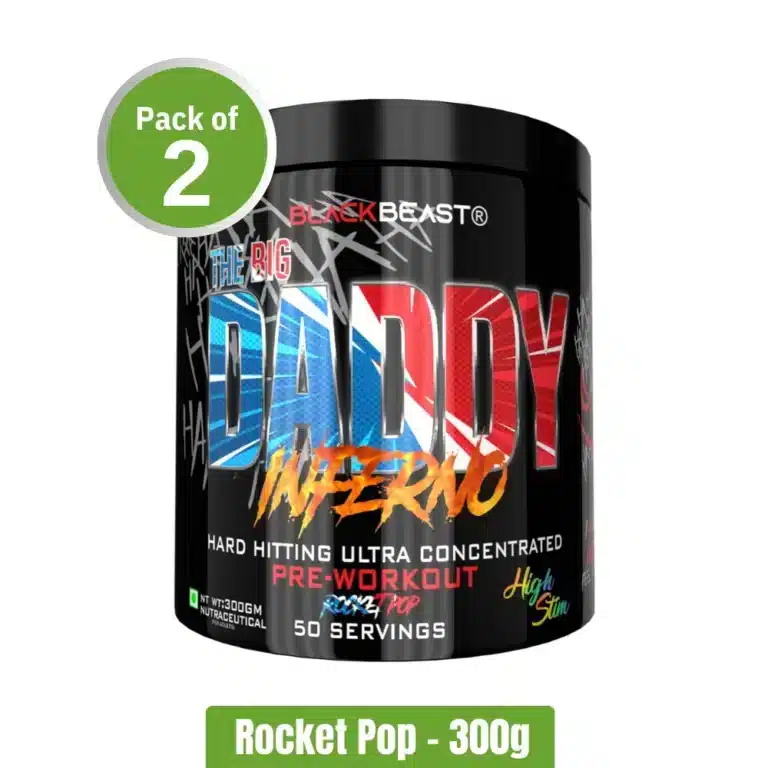 Black Beast The Big Daddy Inferno Pre-workout _ Pack of 2 (300g+300g) - Rocket Pop