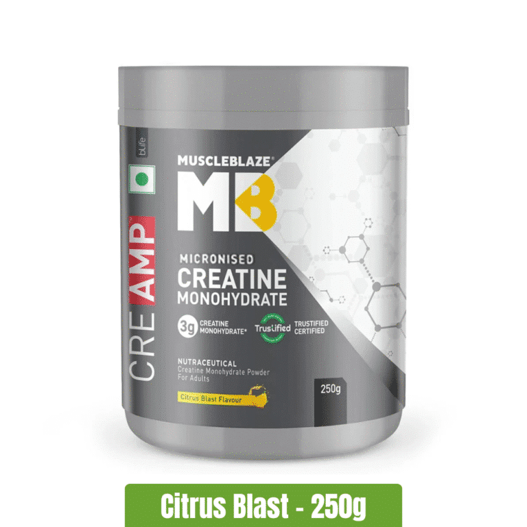 MuscleBlaze Creatine Monohydrate CreAMP 250g - Citrus Blast