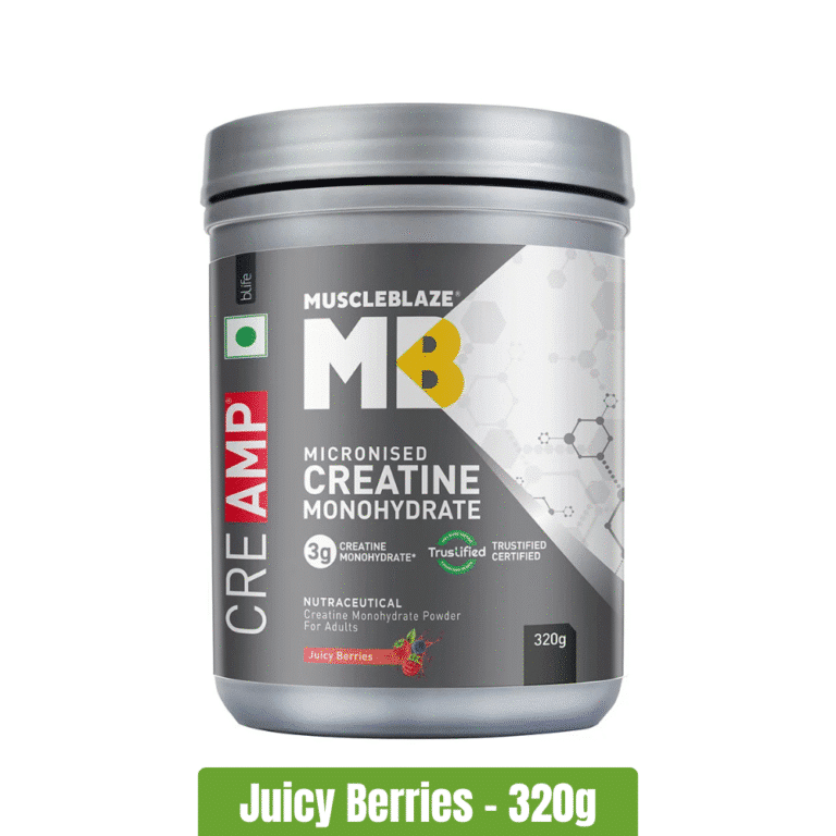 MuscleBlaze Creatine Monohydrate CreAMP 320g - Juicy Berries