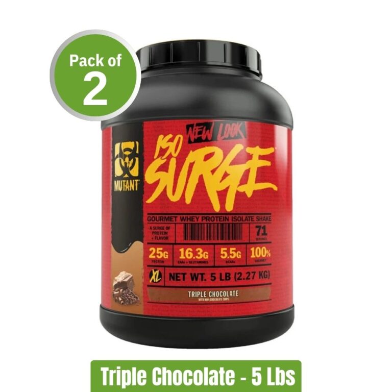 Mutant Iso Surge Whey Protein Isolate Triple Chocolate - Pack of 2 (5Lbs+ 5Lbs)