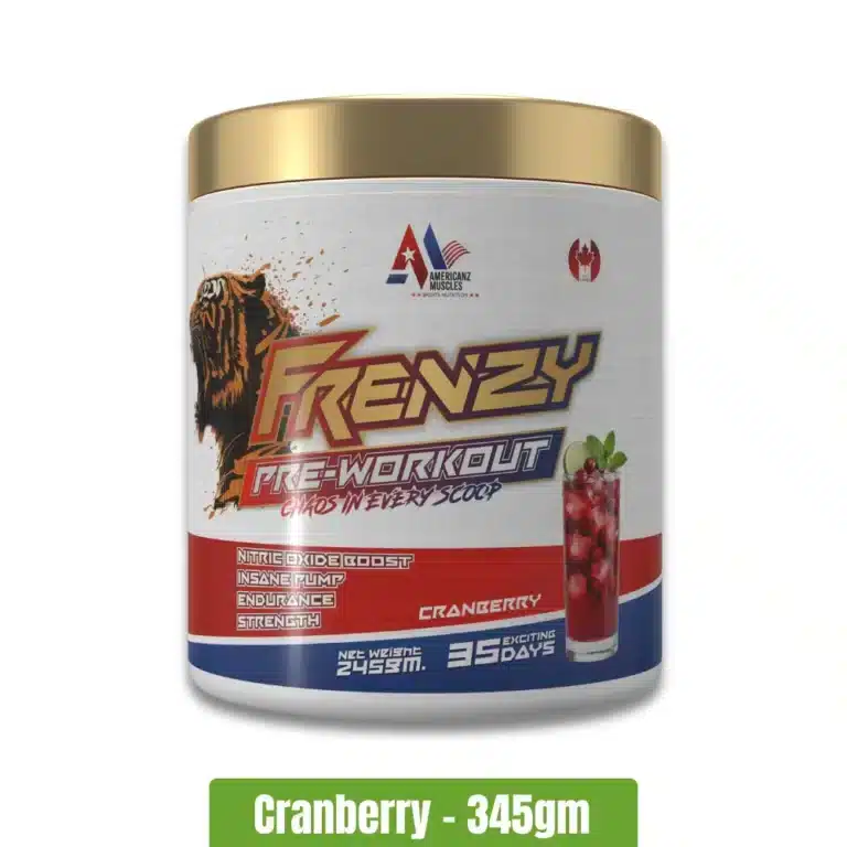 Americanz Muscles Frenzy Pre-Workout - 245gm - Cranberry