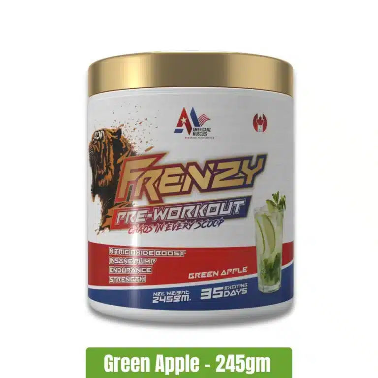Americanz Muscles Frenzy Pre-Workout - 245gm - Green Apple
